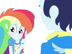 Size: 1024x761 | Tagged: safe, artist:gizemyorganci, rainbow dash, soarin', equestria girls, equestria girls-ified, female, male, shipping, soarindash, straight