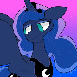 Size: 768x768 | Tagged: safe, alternate version, artist:nia_fishcat, princess luna, alicorn, pony, female, jewelry, mare, peytral, tiara