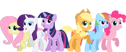 Size: 9995x4098 | Tagged: safe, artist:spectty, derpibooru import, applejack, fluttershy, pinkie pie, rainbow dash, rarity, twilight sparkle, earth pony, pegasus, pony, unicorn, absurd resolution