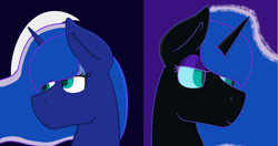 Size: 2384x1256 | Tagged: safe, artist:nathy2001, nightmare moon, princess luna, alicorn, pony, female, horn, mare, solo