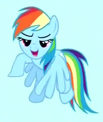 Size: 209x247 | Tagged: safe, screencap, rainbow dash, pegasus, pony, pinkie pride, flying, solo