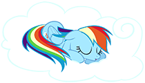 Size: 210x120 | Tagged: safe, rainbow dash, pegasus, pony, animated, breathing, cloud, gif, sleeping, sleepydash, snoring, solo
