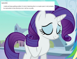 Size: 789x611 | Tagged: safe, derpibooru import, edit, edited screencap, screencap, rainbow dash, rarity, pegasus, pony, unicorn, the crystal empire, comments, cropped, offscreen character, solo focus, tumblr, tumblr fandom text posts