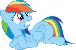 Size: 3000x2003 | Tagged: safe, artist:d2xa, rainbow dash, pegasus, pony, bats!, frown, gritted teeth, incorrect leg anatomy, prone, scared, simple background, solo, transparent background, vector