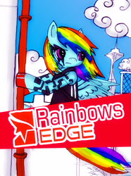 Size: 1182x1586 | Tagged: safe, artist:danielle-chan, rainbow dash, pegasus, pony, crossover, mirror's edge, solo