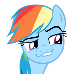 Size: 1600x1600 | Tagged: safe, rainbow dash, pegasus, pony, faic, simple background, smugdash, solo, transparent background, vector