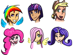 Size: 1200x900 | Tagged: safe, derpibooru import, applejack, applejack (male), dusk shine, fluttershy, pinkie pie, rainbow blitz, rainbow dash, rarity, twilight sparkle, humanized, rule 63