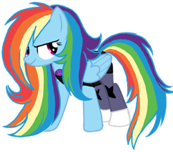 Size: 720x633 | Tagged: safe, artist:tsundra, derpibooru import, rainbow dash, pegasus, pony, amethyst (steven universe), crossover, female, mare, simple background, solo, steven universe, transparent background