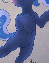 Size: 418x539 | Tagged: safe, edit, princess luna, alicorn, pony, belly, bipedal, cropped, featureless crotch, pictures of bellies, solo