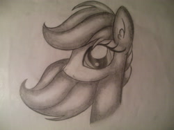 Size: 4000x3000 | Tagged: safe, rainbow dash, pegasus, pony, black and white, drawing, grayscale, monochrome, solo
