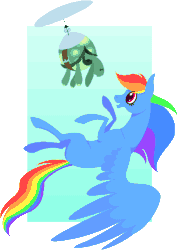 Size: 796x1116 | Tagged: safe, artist:spiderishdrawsmostlyponies, derpibooru import, rainbow dash, tank, pegasus, pony, missing cutie mark, non-animated gif