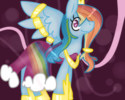 Size: 1280x1024 | Tagged: artist needed, safe, rainbow dash, pegasus, pony, clothes, dress, necklace, solo