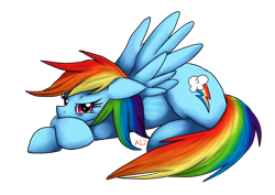 Size: 900x636 | Tagged: safe, artist:cattensu, derpibooru import, rainbow dash, pegasus, pony, female, mare, simple background, solo, transparent background