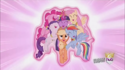 Size: 423x237 | Tagged: safe, artist:bswprecious, derpibooru import, applejack, fluttershy, pinkie pie, rainbow dash, rarity, twilight sparkle, earth pony, pegasus, pony, unicorn, animated, mane six