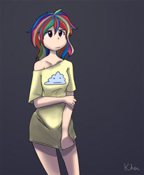 Size: 792x962 | Tagged: safe, artist:kprovido, derpibooru import, rainbow dash, human, humanized, solo