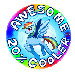 Size: 1000x1000 | Tagged: safe, artist:norang94, rainbow dash, pegasus, pony, 20% cooler, blue coat, female, mare, multicolored mane, solo