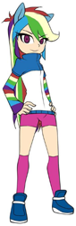 Size: 225x660 | Tagged: safe, artist:kaiamurosesei, derpibooru import, rainbow dash, human, humanized, solo