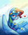 Size: 1280x1600 | Tagged: safe, artist:tendergamer, derpibooru import, rainbow dash, pegasus, pony, clothes, flying, goggles, heart, rainbow fash, solo, watermark, wonderbolts uniform