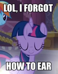 Size: 513x662 | Tagged: useless source url, safe, screencap, rainbow dash, twilight sparkle, twilight sparkle (alicorn), alicorn, pegasus, pony, simple ways, animation error, female, image macro, mare, wat