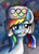 Size: 558x768 | Tagged: artist needed, safe, rainbow dash, pegasus, pony, flag, mouth hold, olympic rings, olympics, russian, smugdash, sochi 2014, solo