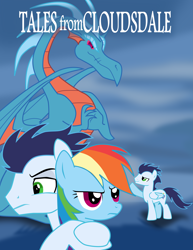 Size: 5103x6597 | Tagged: safe, artist:sonicgirl313, derpibooru import, rainbow dash, soarin', dragon, pegasus, pony, absurd resolution, arren, cute, dashabetes, female, feminism, hero dash, male, parody, poster, rainbow sass, shipping, soarindash, straight, studio ghibli, tales from earthsea, tehanu, therru