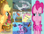 Size: 1024x768 | Tagged: safe, derpibooru import, applejack, fluttershy, pinkie pie, rainbow dash, rarity, tom, twilight sparkle, earth pony, pegasus, pony, unicorn, apple, apple core, book, caption, derp, discorded, food, image macro, mane six, meme, pinkie derp