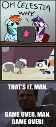 Size: 578x1319 | Tagged: safe, rainbow dash, twilight sparkle, alien, pegasus, pony, skunk, captain cuddles, computer, computer meme, exploitable meme, littlest pet shop, meme, pepper clark, private william hudson