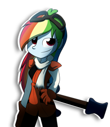 Size: 6319x7302 | Tagged: safe, artist:fj-c, rainbow dash, equestria girls, absurd resolution, cosplay, flcl, haruhara haruko, solo