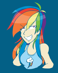 Size: 900x1127 | Tagged: safe, artist:cuddlesandhuggles, rainbow dash, human, humanized, light skin, solo