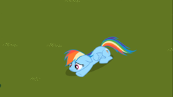 Size: 1366x768 | Tagged: safe, screencap, rainbow dash, pegasus, pony, the mysterious mare do well, blue coat, female, mare, solo