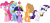 Size: 12890x6000 | Tagged: safe, artist:firestorm-can, derpibooru import, applejack, pinkie pie, rainbow dash, rarity, twilight sparkle, earth pony, pegasus, pony, unicorn, absurd resolution, big crown thingy, element of generosity, element of honesty, element of laughter, element of loyalty, element of magic, shocked, simple background, transparent background, vector