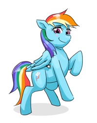 Size: 477x600 | Tagged: safe, artist:invisibleone11, derpibooru import, rainbow dash, pegasus, pony, backwards cutie mark, blushing, solo