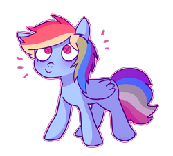 Size: 2000x1800 | Tagged: safe, artist:winterter, derpibooru import, rainbow dash, pegasus, pony, chibi, simple background, solo, style emulation, transparent background