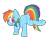 Size: 1088x844 | Tagged: safe, artist:mr. rottson, derpibooru import, rainbow dash, pegasus, pony, dock, featureless crotch, plot, rainbutt dash, raised hoof, simple background, solo, transparent background, underhoof