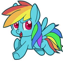 Size: 2000x2000 | Tagged: safe, artist:shiro-jinja, derpibooru import, rainbow dash, pegasus, pony, chibi, cute, dashabetes, solo