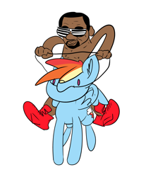 Size: 3472x4200 | Tagged: safe, artist:olympic tea bagger, rainbow dash, pegasus, pony, kanye west, rainbow, riding