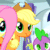 Size: 505x505 | Tagged: safe, derpibooru import, screencap, applejack, fluttershy, rainbow dash, spike, twilight sparkle, twilight sparkle (alicorn), alicorn, dragon, earth pony, pegasus, pony, newbie dash, animated, blinking, frown, glare, looking at you, wide eyes