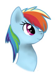 Size: 403x569 | Tagged: safe, artist:mashaheart, rainbow dash, pegasus, pony, bust, cute, dashabetes, portrait, solo