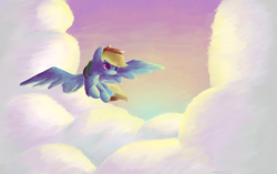 Size: 3577x2247 | Tagged: safe, artist:andersbaker, rainbow dash, pegasus, pony, cloud, cloudy, flying, solo