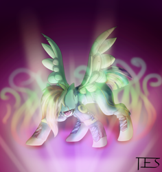 Size: 2192x2319 | Tagged: safe, artist:sparrowdraws, derpibooru import, rainbow dash, pegasus, pony, the cutie re-mark, alternate timeline, amputee, apocalypse dash, artificial wings, augmented, clothes, crystal war timeline, mechanical wing, prosthetic limb, prosthetic wing, prosthetics, scar, solo, torn ear, wings