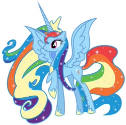 Size: 899x888 | Tagged: safe, rainbow dash, alicorn, pony, cute, dashabetes, race swap, rainbow dash is best pony, rainbow sass, rainbowcorn, simple background, solo, species swap, vector, warrior dash, white background