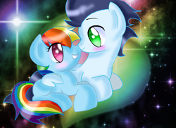 Size: 2200x1600 | Tagged: safe, artist:keira-chann, rainbow dash, soarin', pegasus, pony, female, male, shipping, soarindash, straight