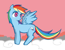 Size: 1479x1136 | Tagged: safe, artist:mitsu, rainbow dash, pegasus, pony, blue coat, female, mare, pixiv, solo