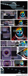 Size: 2500x6675 | Tagged: safe, artist:caffeinejunkie, derpibooru import, rainbow dash, twilight sparkle, pegasus, pony, 2001: a space odyssey, artificial intelligence, comic, crossover, hal 9000