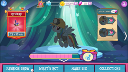 Size: 1280x720 | Tagged: safe, derpibooru import, rainbow dash, pegasus, pony, clothes, crack is cheaper, dress, gameloft, mountain gear, rainbow dash always dresses in style, vip, why gameloft why