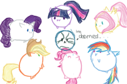 Size: 576x384 | Tagged: safe, artist:princessquartzite, derpibooru import, applejack, fluttershy, pinkie pie, rainbow dash, rarity, twilight sparkle, earth pony, pegasus, pony, unicorn, blob