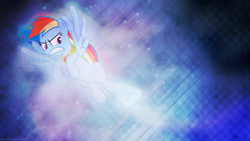 Size: 2560x1440 | Tagged: safe, artist:game-beatx14, artist:overdriv3n, rainbow dash, pegasus, pony, kick, solo, wallpaper