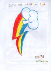 Size: 2436x3390 | Tagged: safe, artist:miky94c, artist:miky98, rainbow dash, cutie mark, drawing, no pony, traditional art