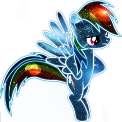 Size: 2000x2000 | Tagged: safe, artist:inuyasharules6596, derpibooru import, rainbow dash, pegasus, pony, solo, the cosmos