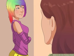 Size: 728x546 | Tagged: safe, derpibooru import, rainbow dash, human, clothes, cosplay, costume, wig, wikihow